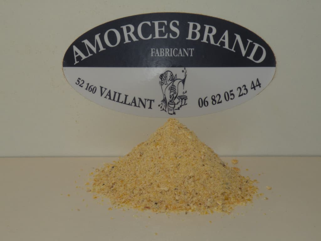 Jaune de Hollande - Crédit photo Amorces Brand - https://amorces-peche.fr/product/farines-vegetales-jaune-hollande/