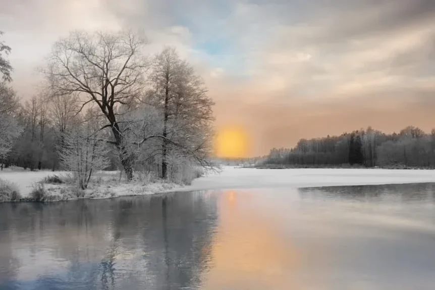 Rivière en Hiver - Crédit photo 123RF