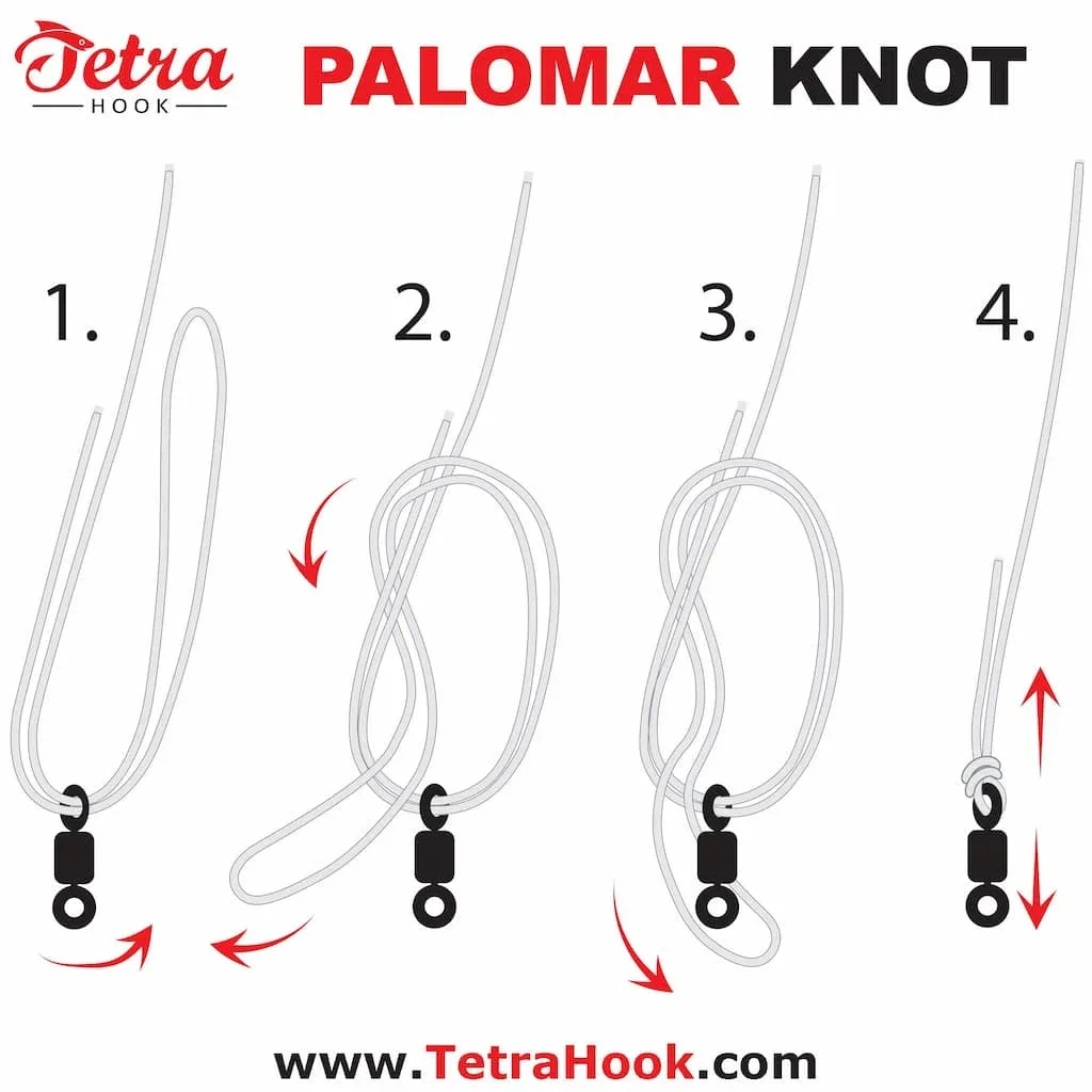 Infographie montrant les quatres étapes de réalisation d'un nœud Palomar