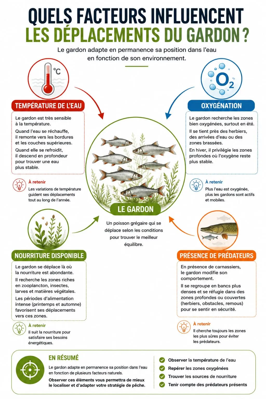 Facteurs naturels influençant les déplacements saisonniers du gardon