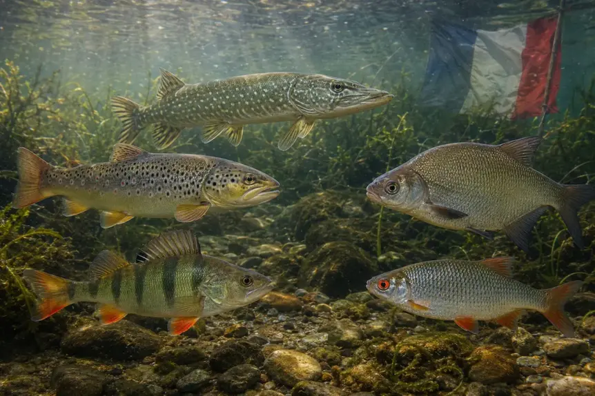 Différentes espèces de poissons d’eau douce présentes dans les rivières françaises