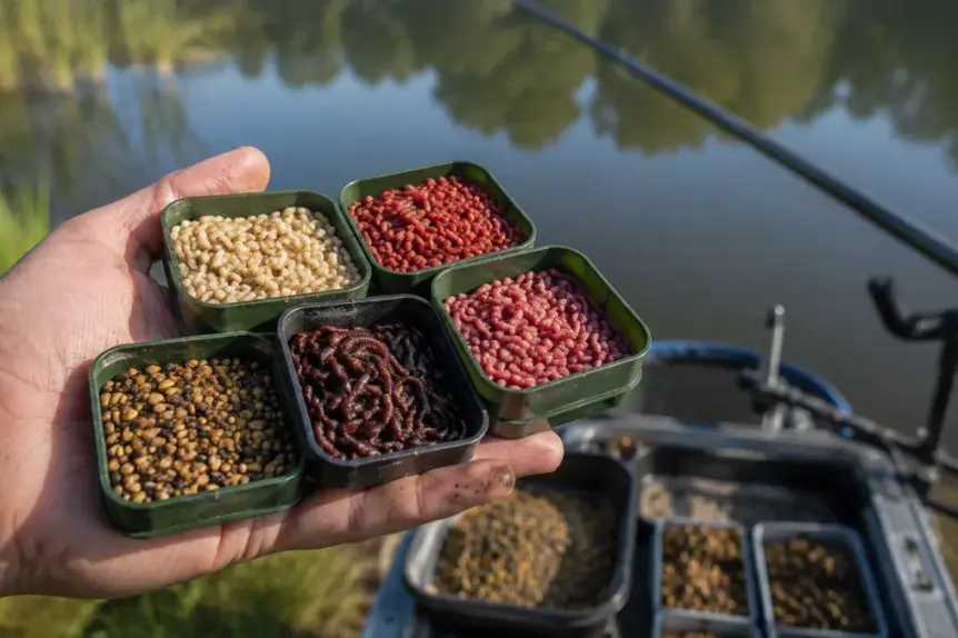 Sélection d'esches naturelles pour pêcher le gardon